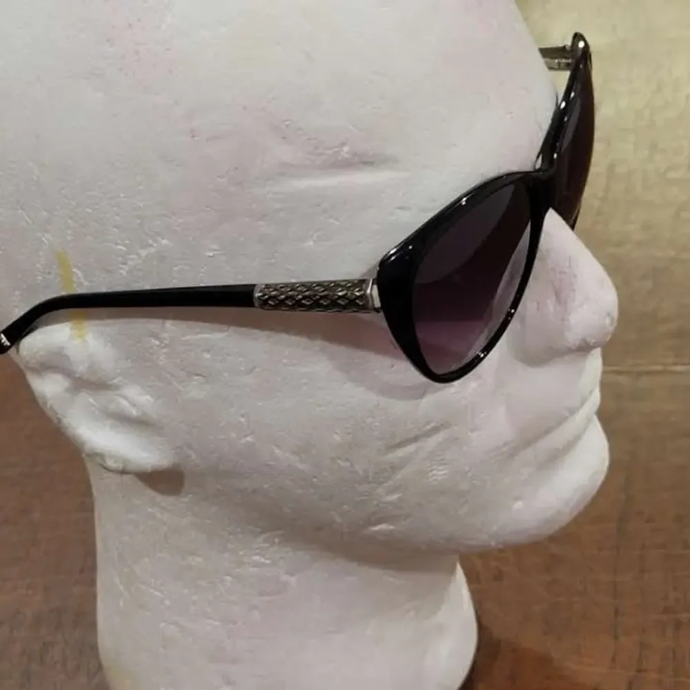 Cinzia Sunglasses Co Star Col.01 Black Silver Cat Eye Frames  Purple Lenses